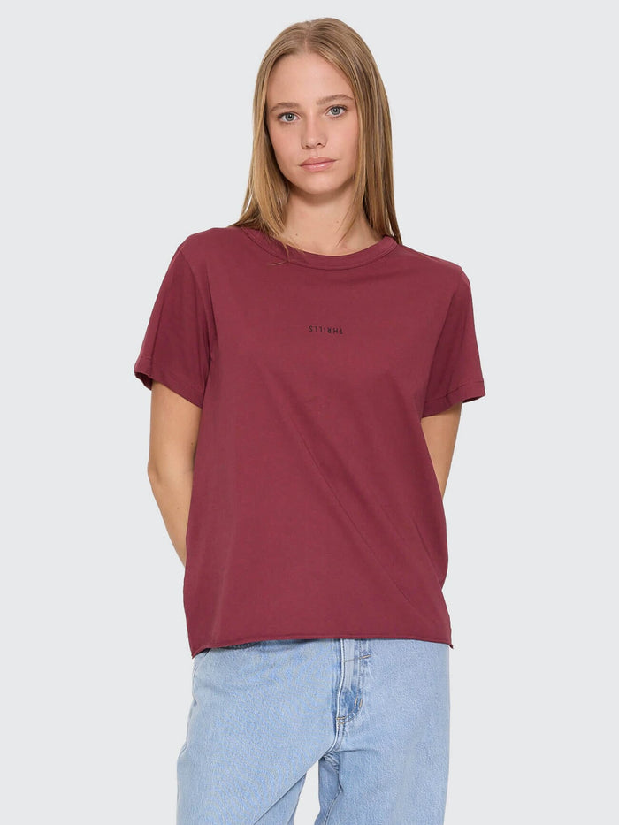 Minimal Thrills Relaxed Tee - New Maroon 4