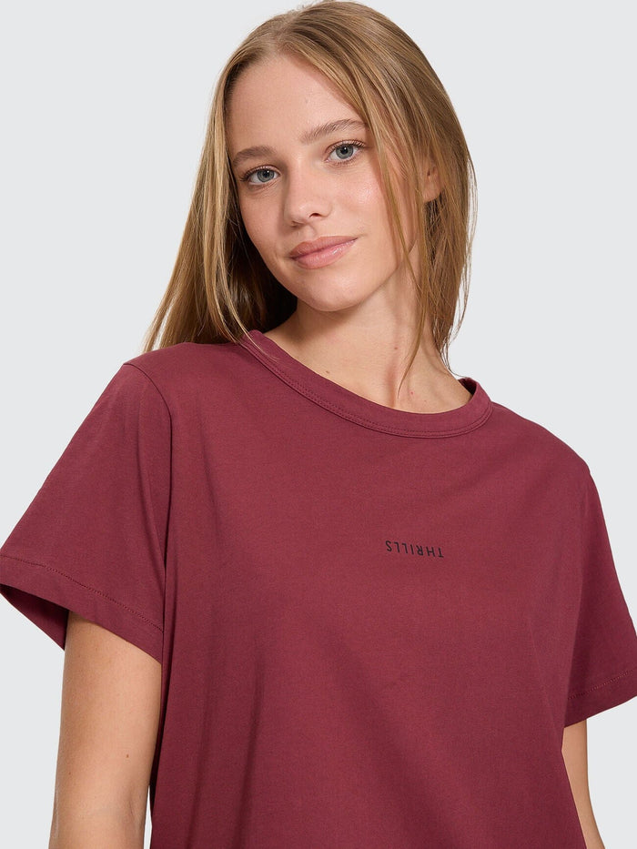 Minimal Thrills Relaxed Tee - New Maroon 4