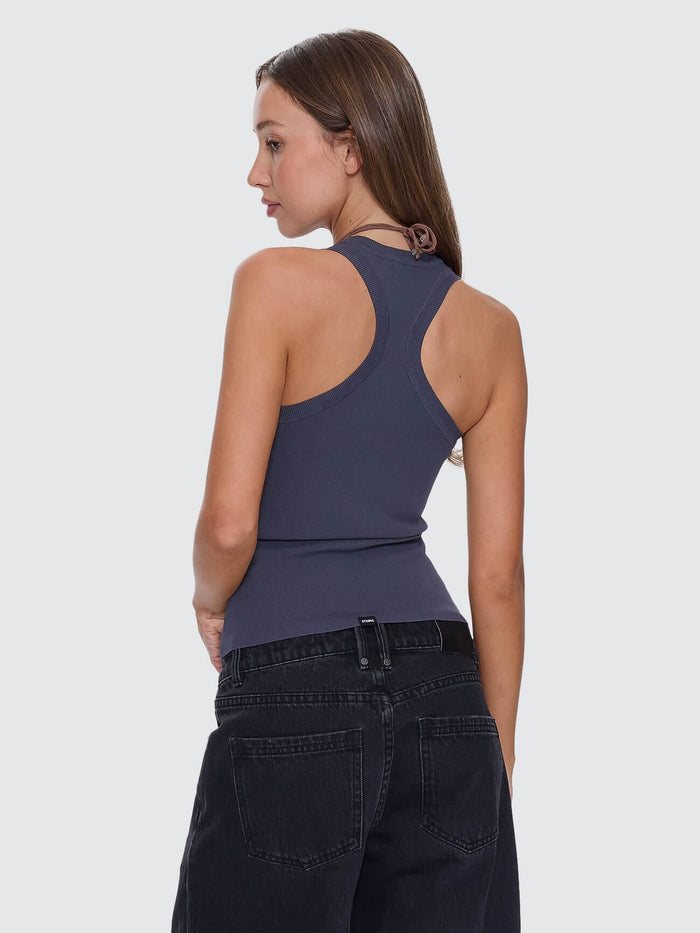 Astra V Neck Tank - Carbon 4