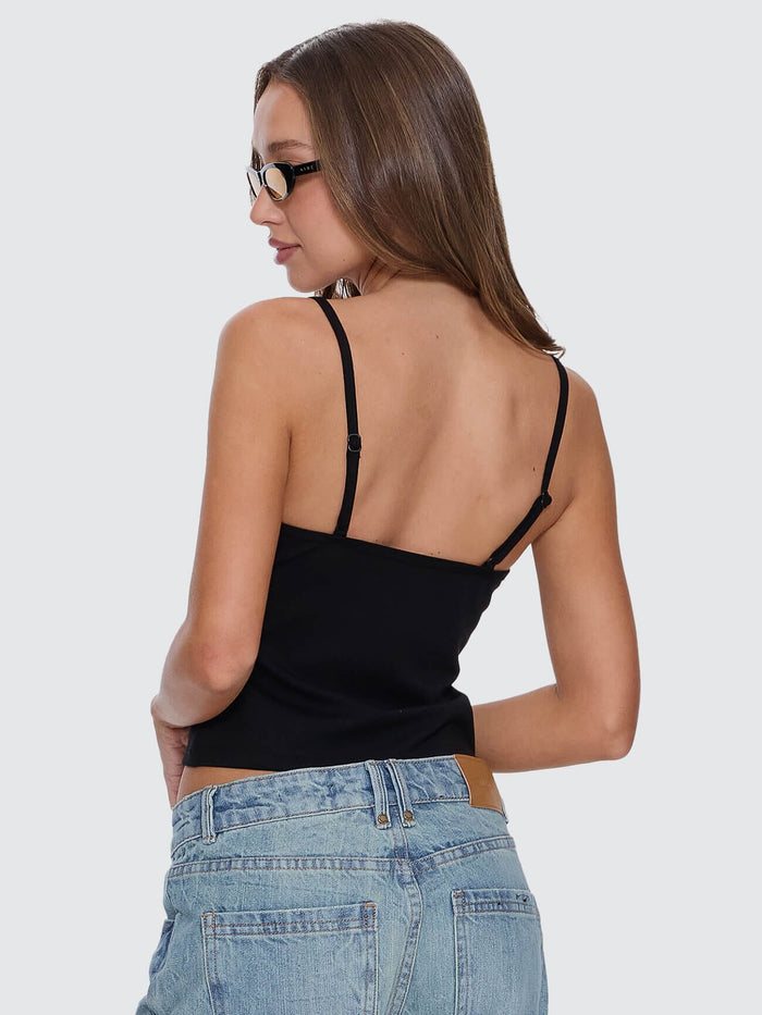 Lela Cut Out Tank - Black 4