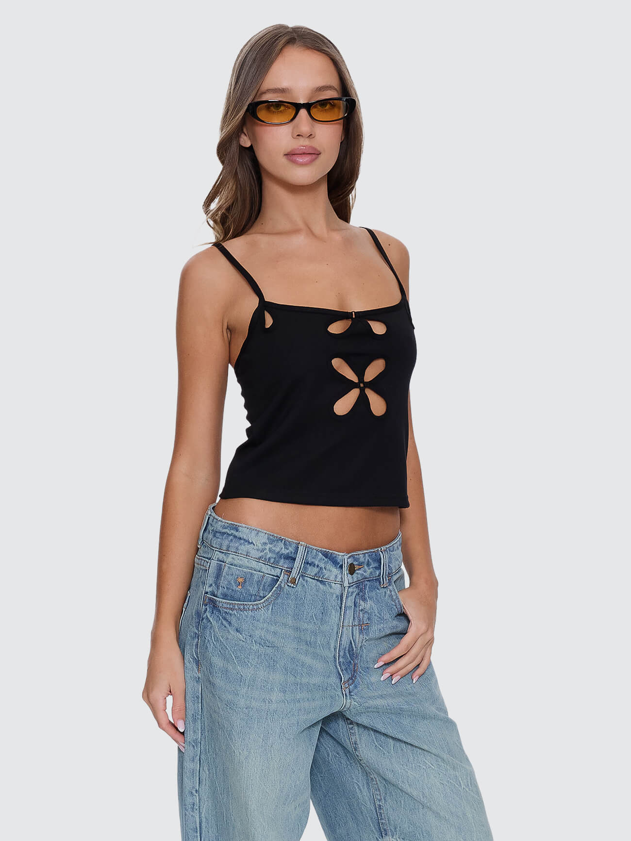 Lela Cut Out Tank - Black 4