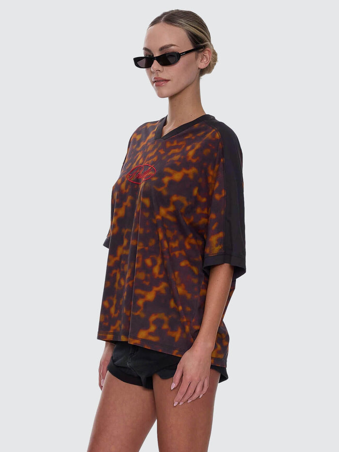 Smokeform V-Neck Oversized Tee - Burnished Gold 4