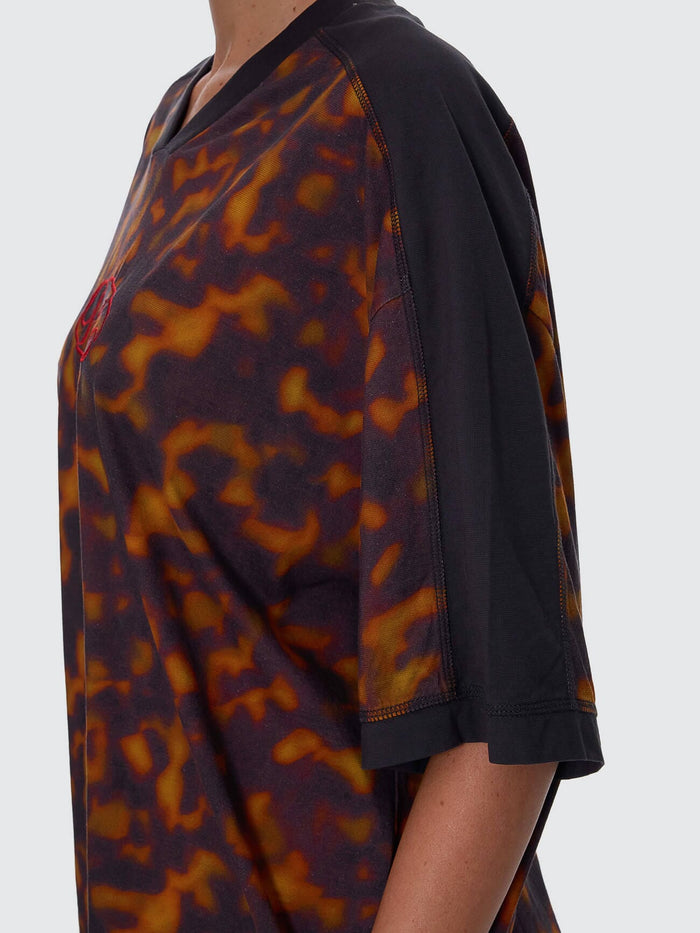 Smokeform V-Neck Oversized Tee - Burnished Gold 4