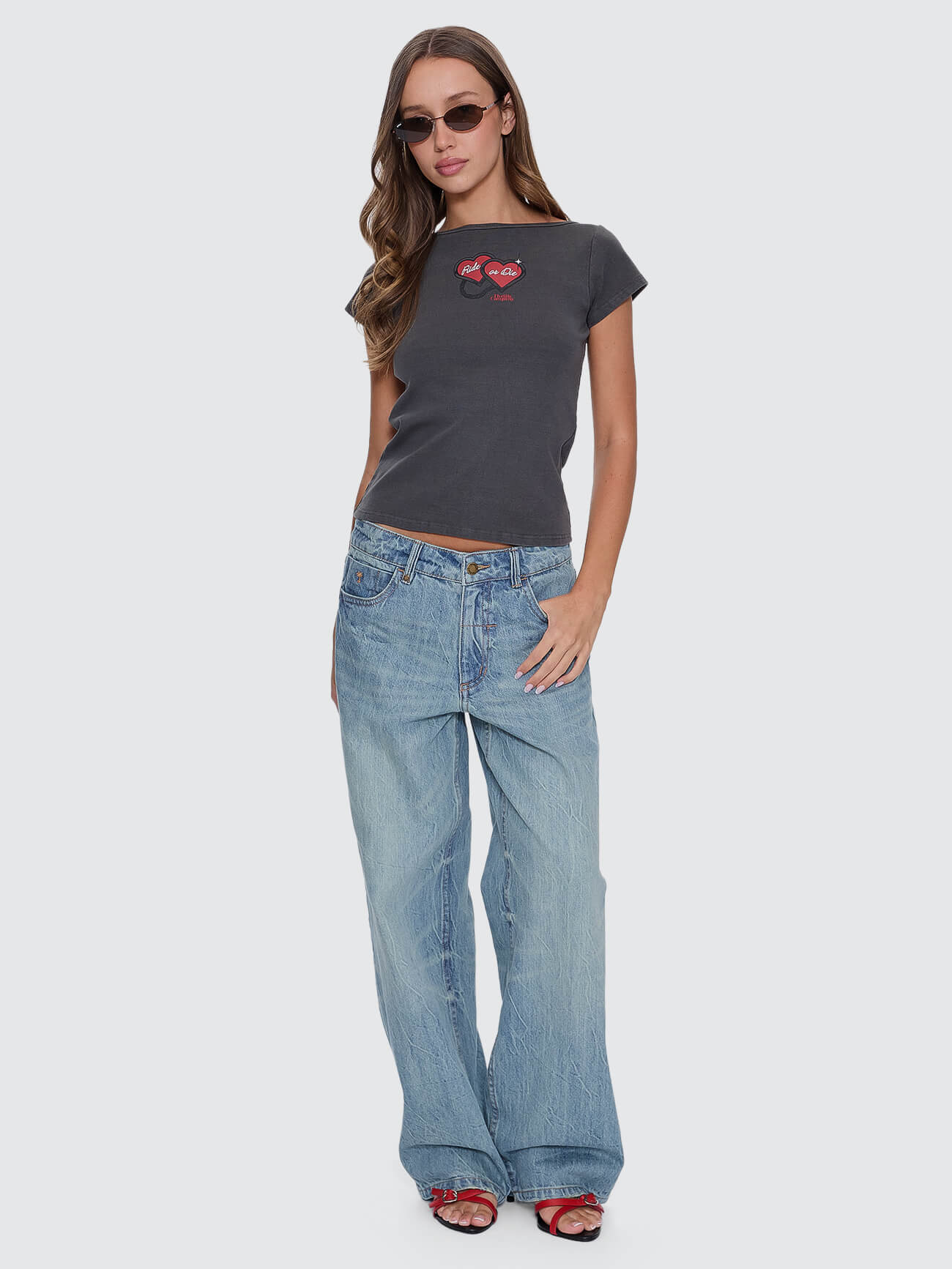 Ride Or Die Boat Neck Tee - Merch Black 4