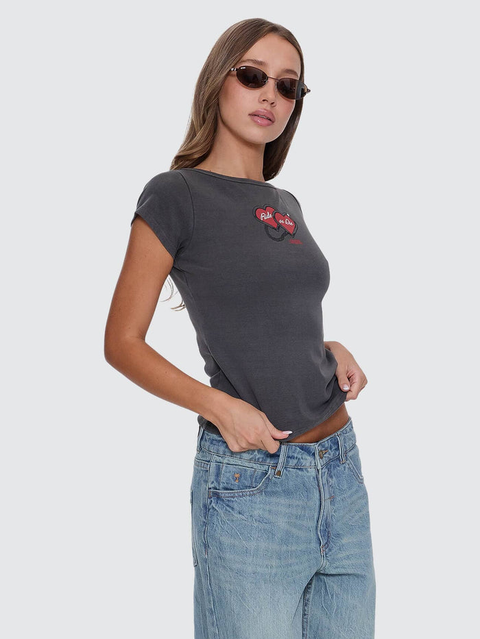 Ride Or Die Boat Neck Tee - Merch Black 4