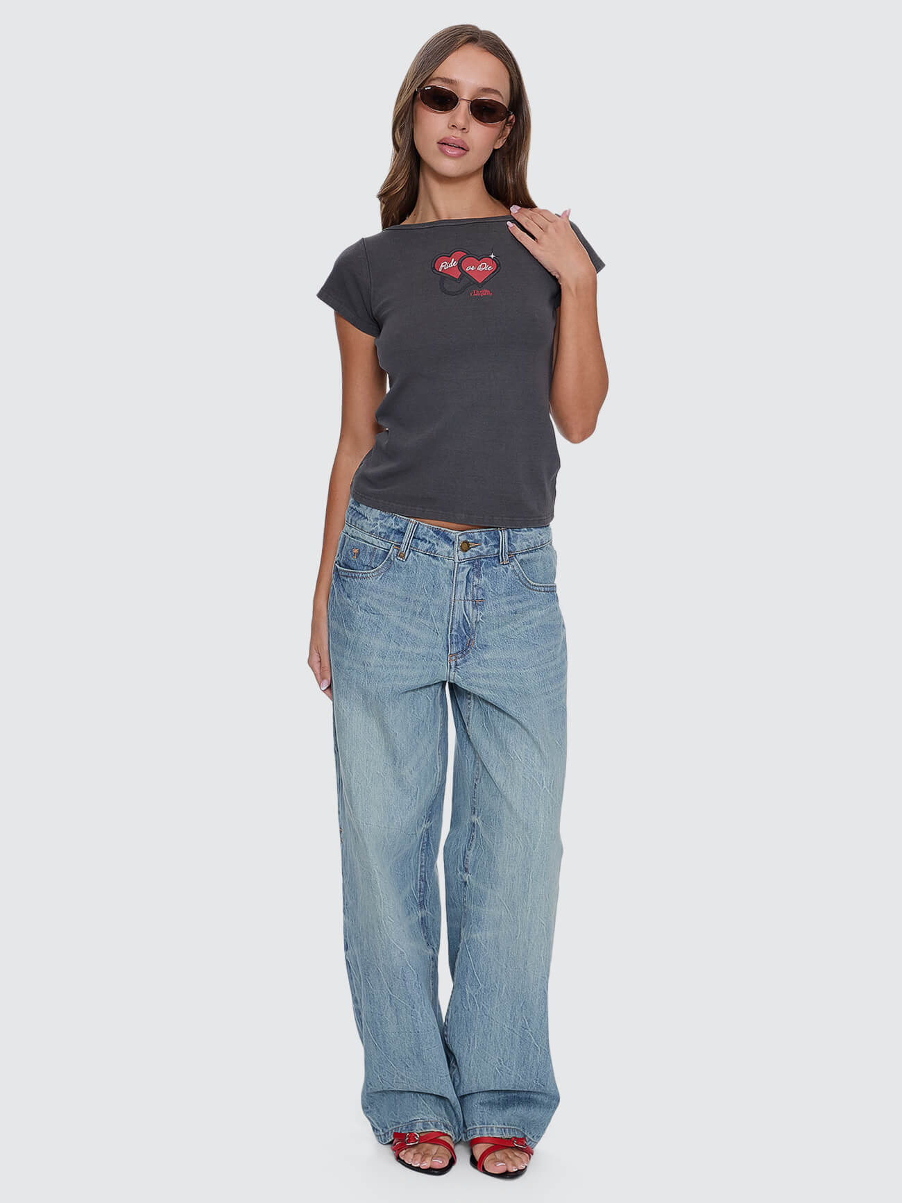 Ride Or Die Boat Neck Tee - Merch Black 4