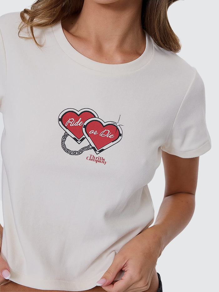 Ride Or Die Mini Tee - Heritage White 4