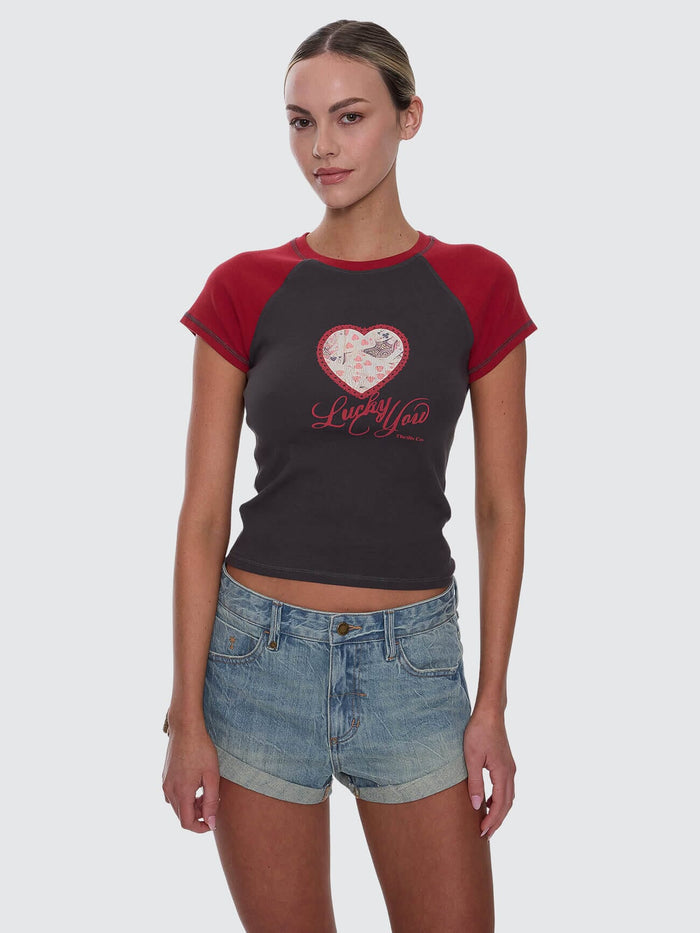 Lucky You Raglan Club Tee - Merch Black 4