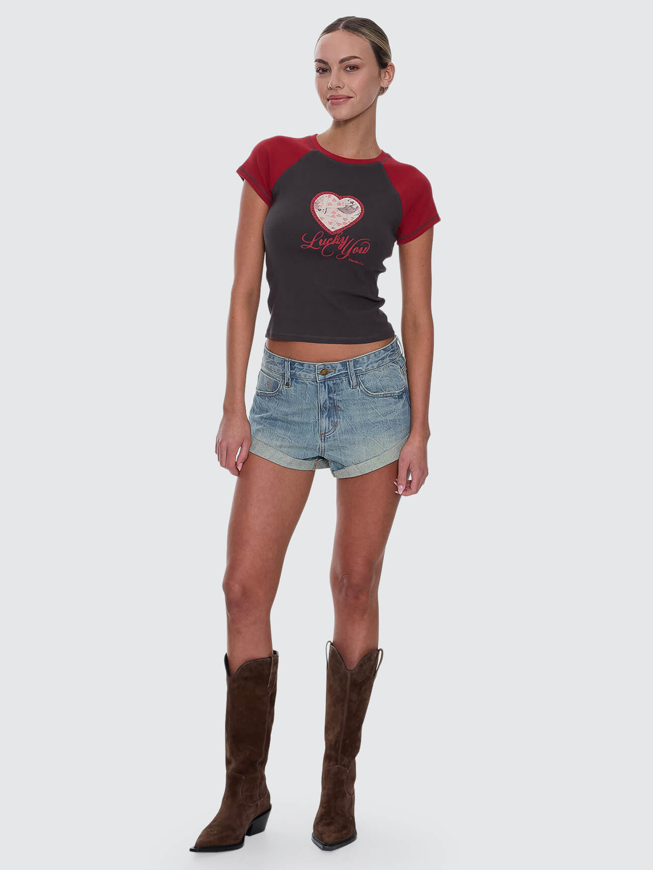 Lucky You Raglan Club Tee - Merch Black 4