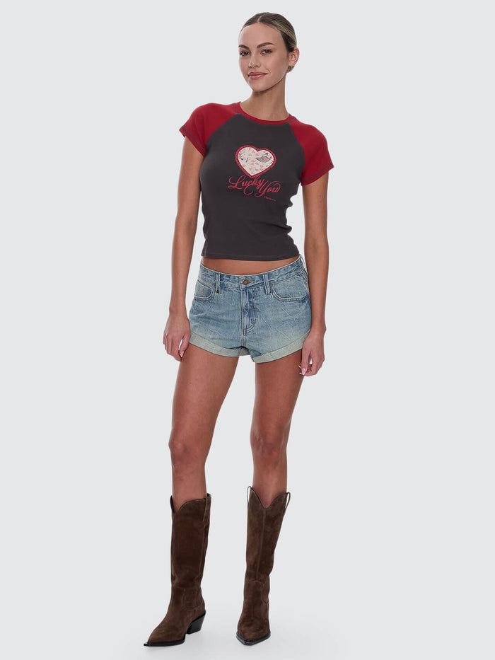 Lucky You Raglan Club Tee - Merch Black 4