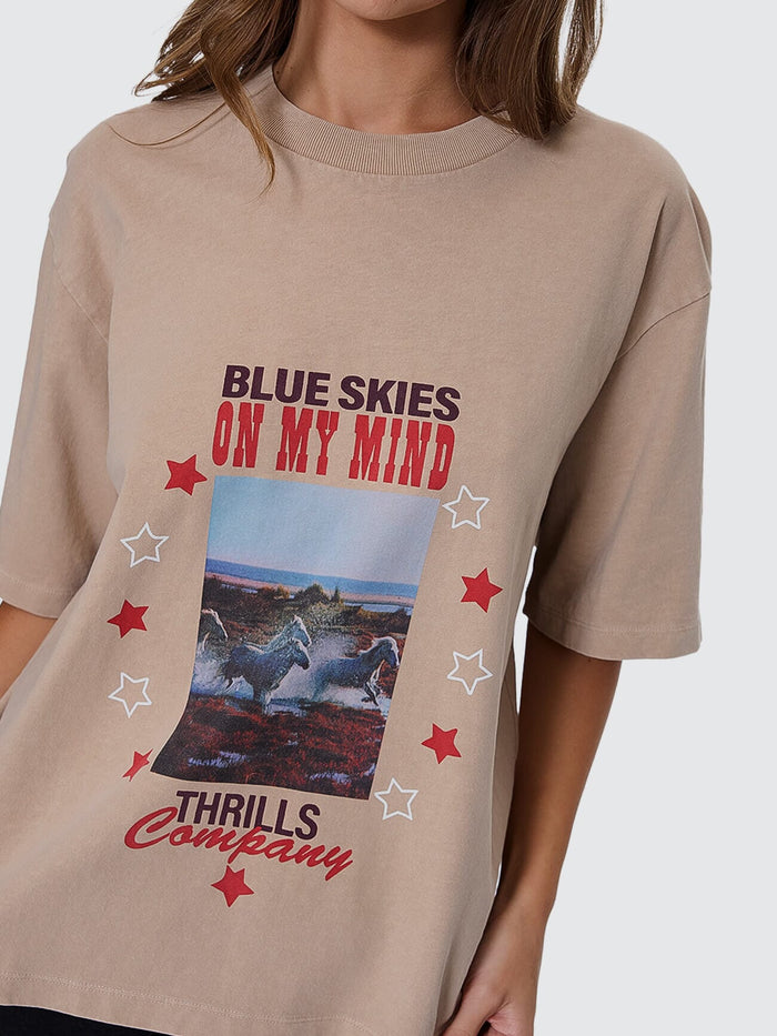 On My Mind Square Tee - Stone 4