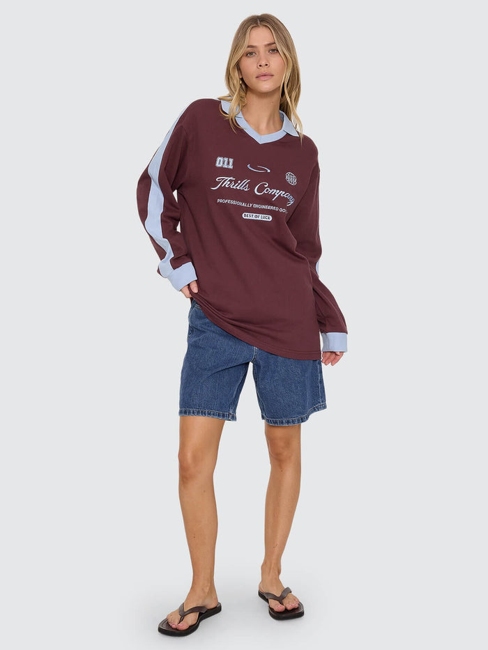 Game Day Polo Sweatshirt - Bitter Chocolate 4