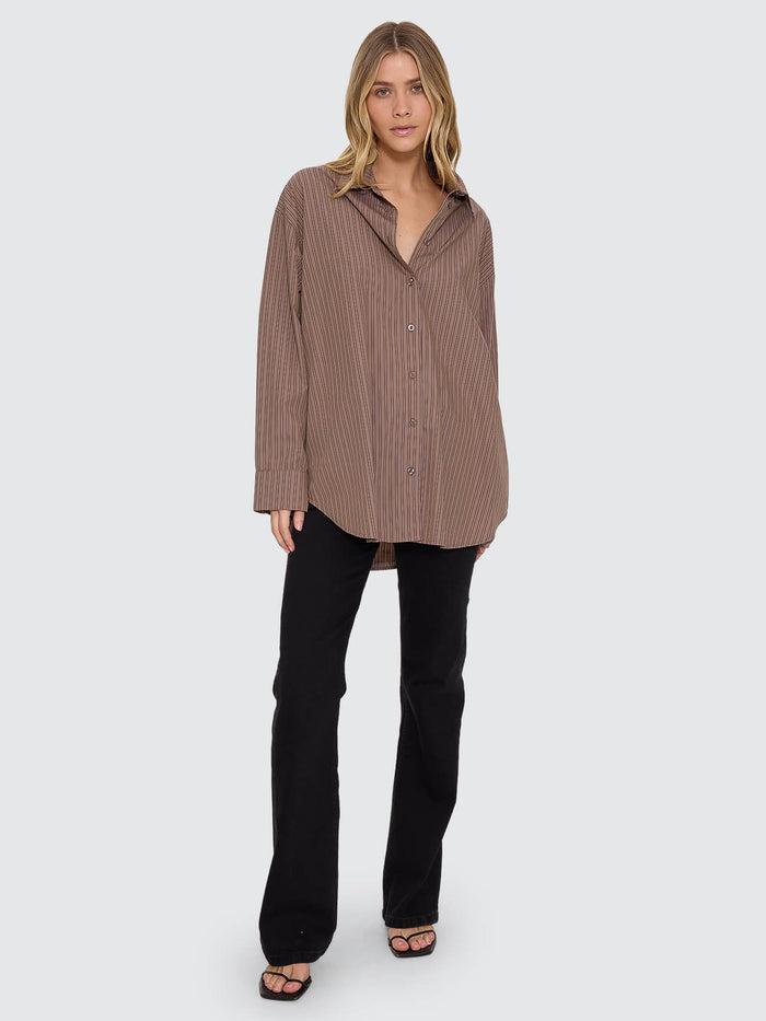 Brentwood Stripe Oversized Shirt - Falcon 4