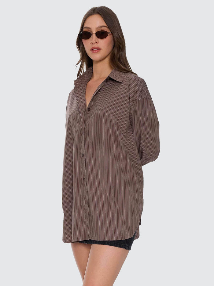 Brentwood Stripe Oversized Shirt - Falcon 4