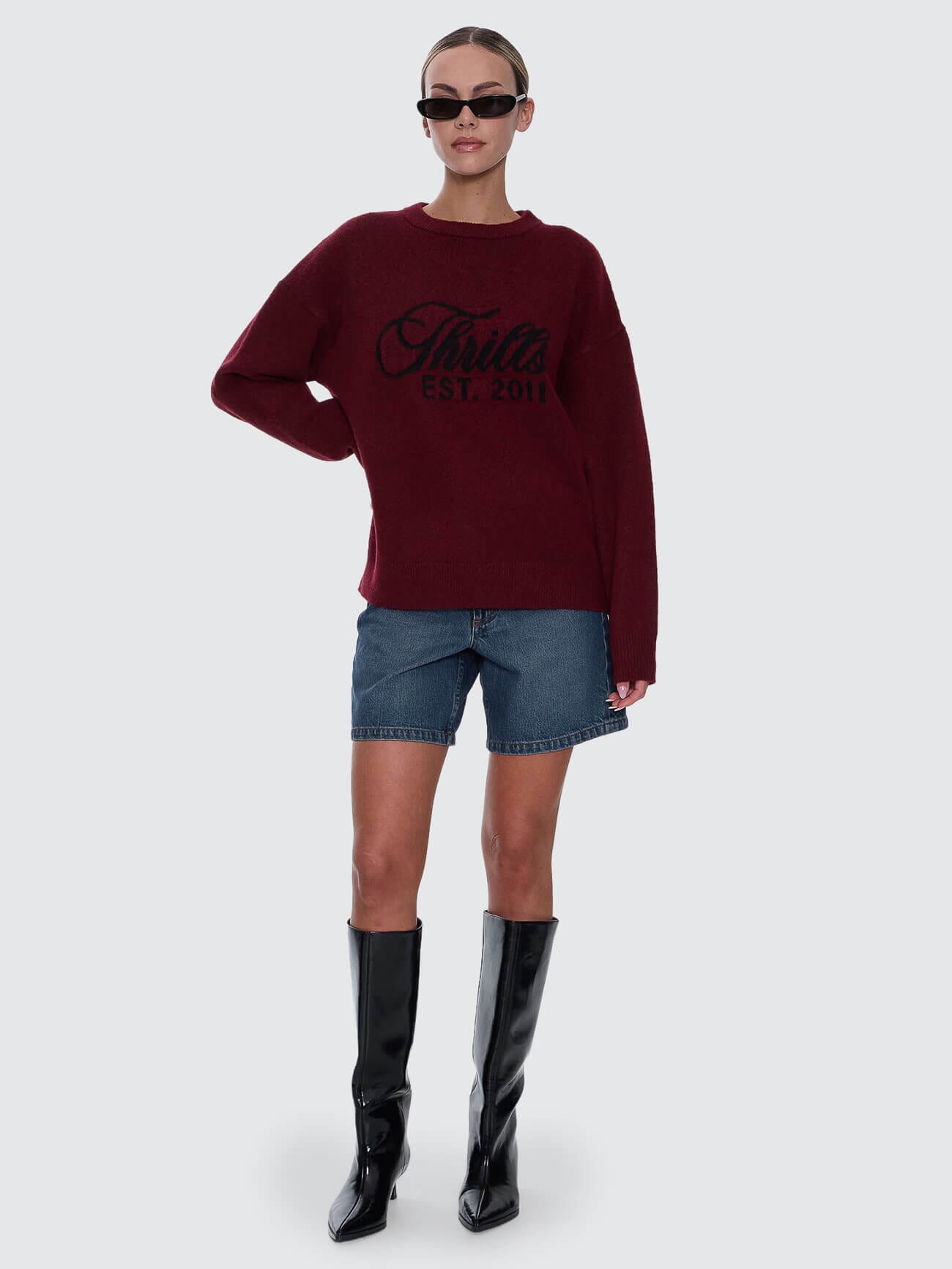 Bloodlines Knit Sweater - New Maroon 4