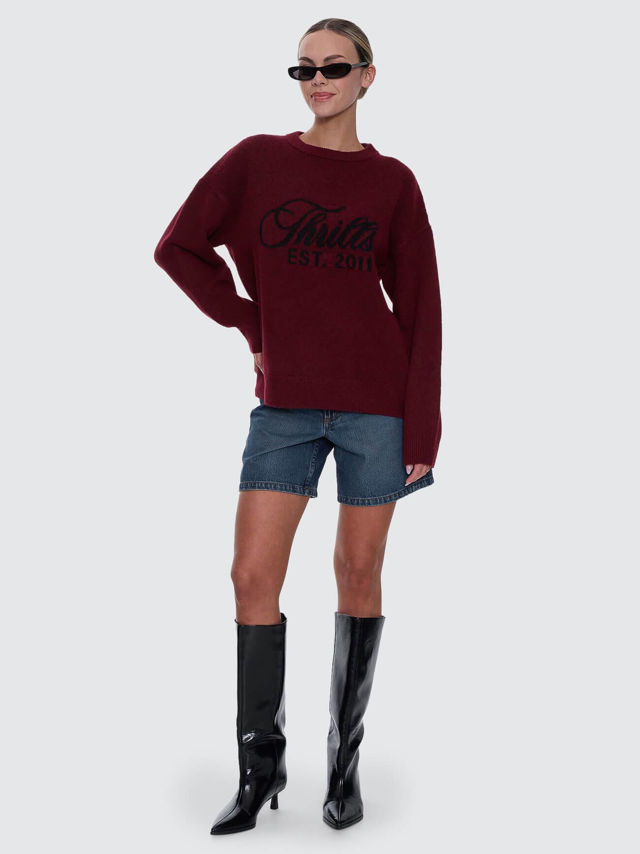 Bloodlines Knit Sweater - New Maroon 4