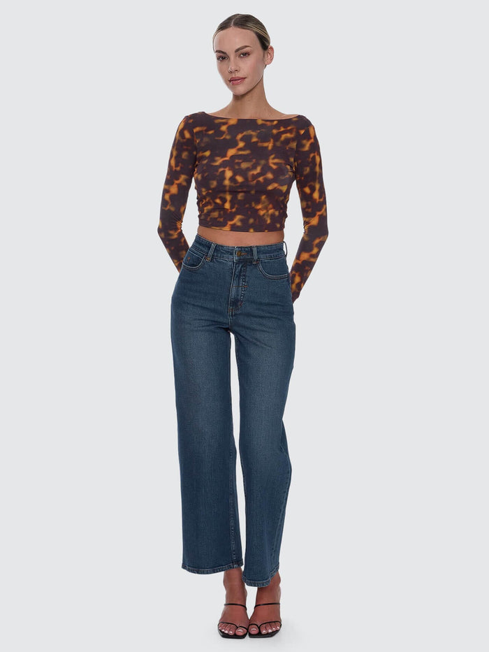 Smokeform Backless Long Sleeve Top - Burnished Gold 4