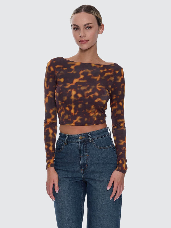 Smokeform Backless Long Sleeve Top - Burnished Gold 4