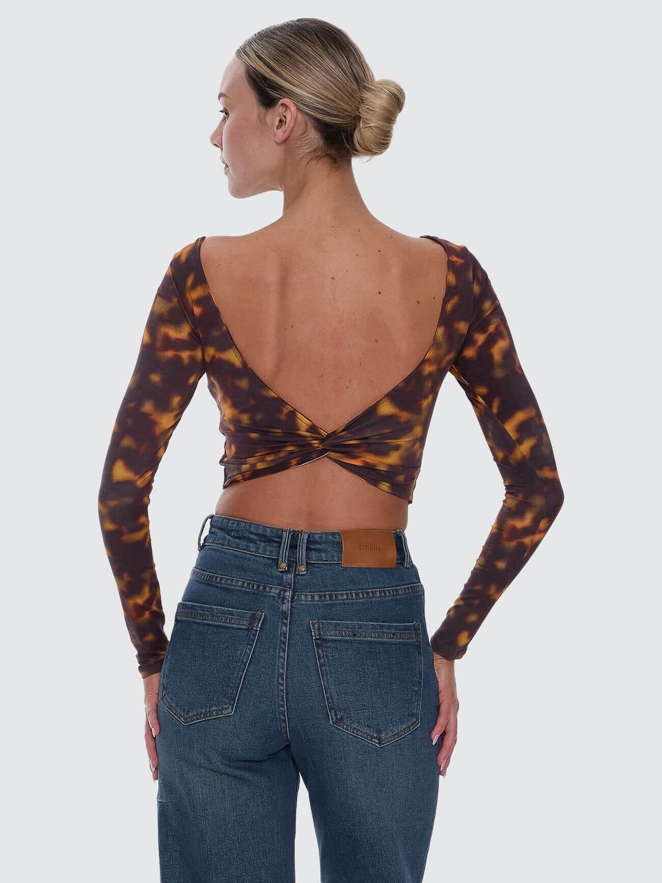 Smokeform Backless Long Sleeve Top - Burnished Gold 4