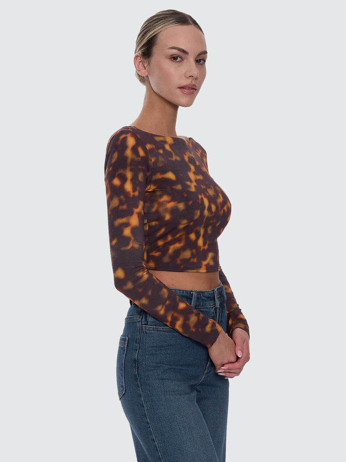 Smokeform Backless Long Sleeve Top - Burnished Gold 4