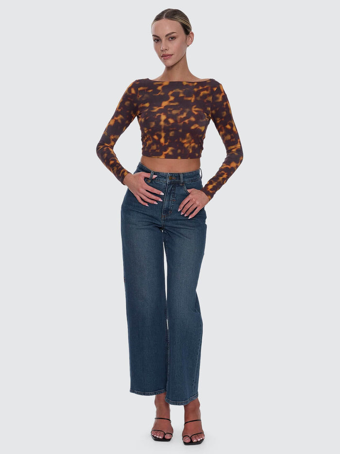 Smokeform Backless Long Sleeve Top - Burnished Gold 4