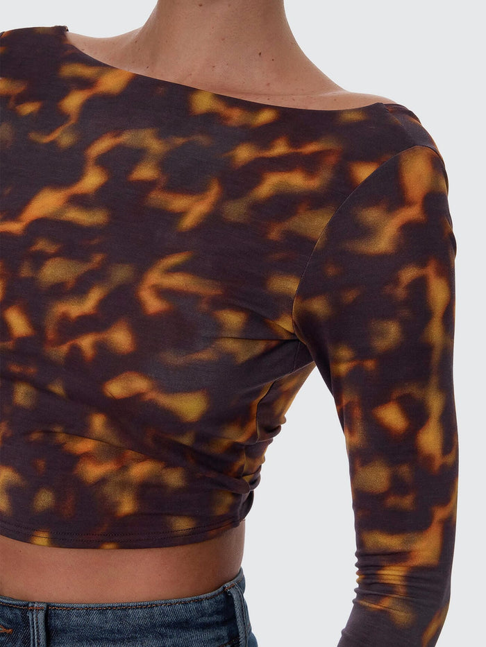 Smokeform Backless Long Sleeve Top - Burnished Gold 4