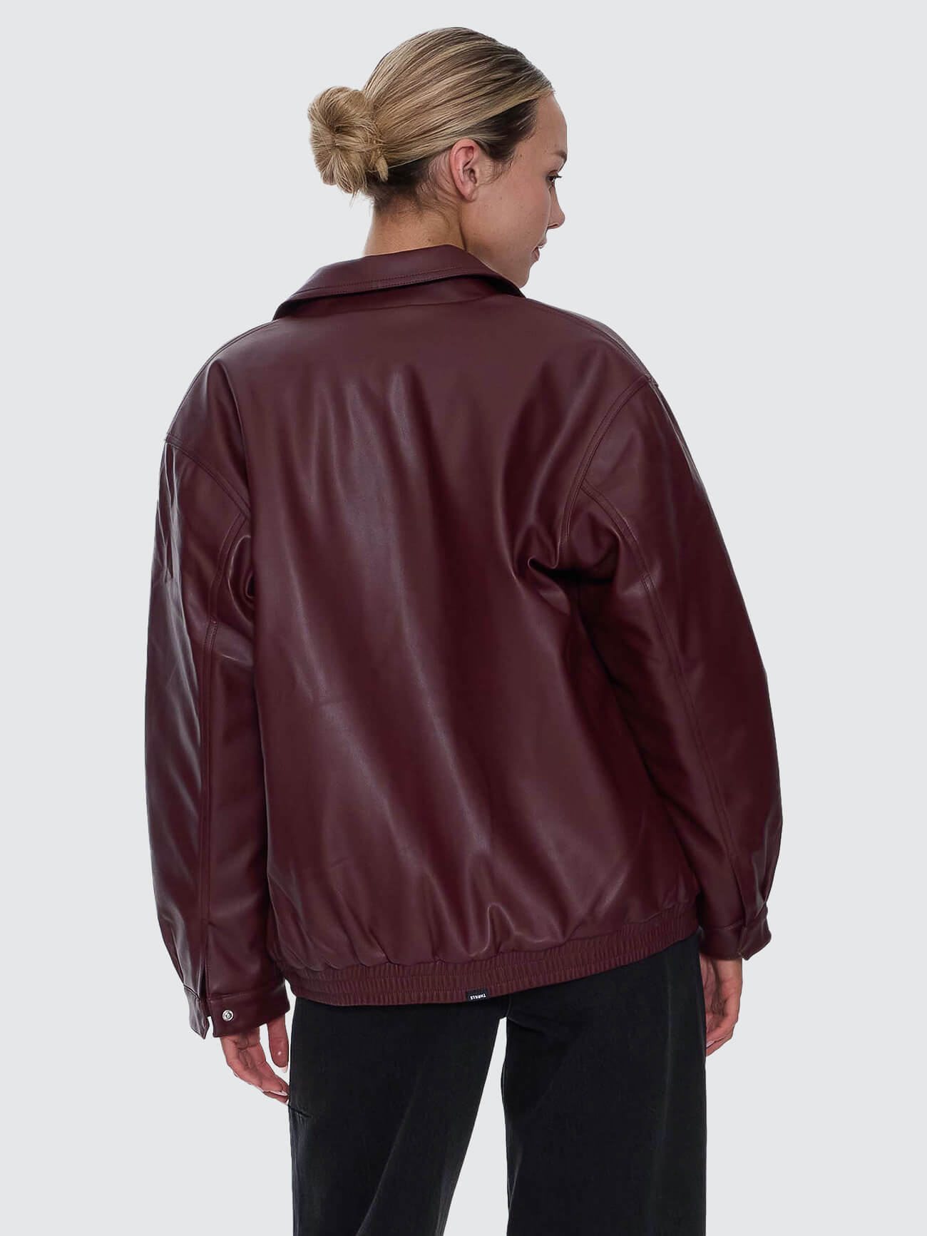 Elka Leather Jacket - New Maroon 4