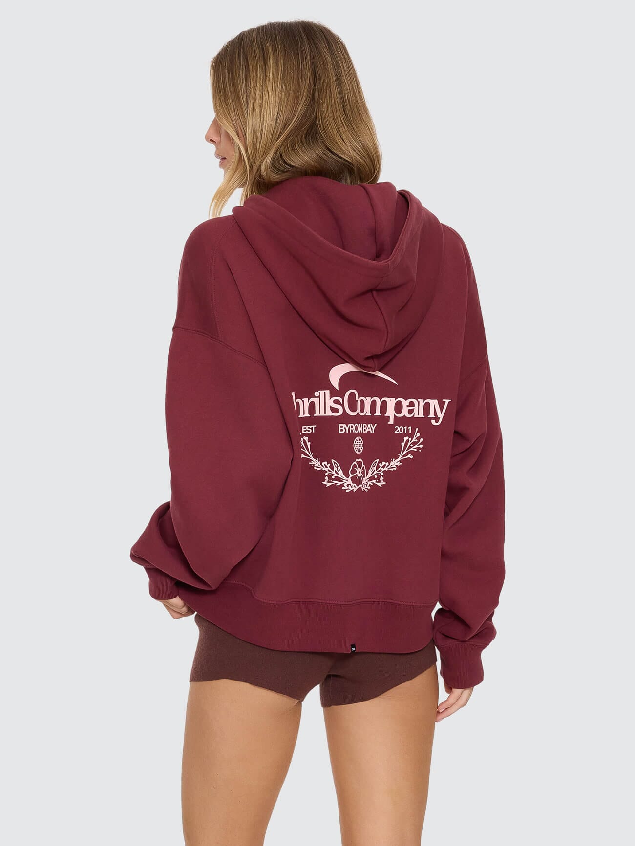 End Game Zip Hood - New Maroon | Thrills Co.