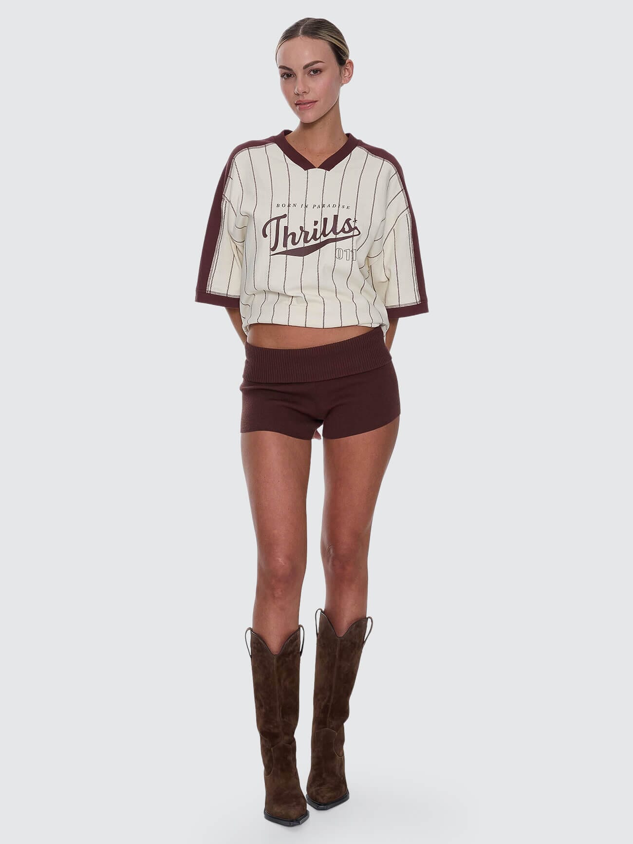 Mackenzie Knit Booty Short - Bitter Chocolate 4