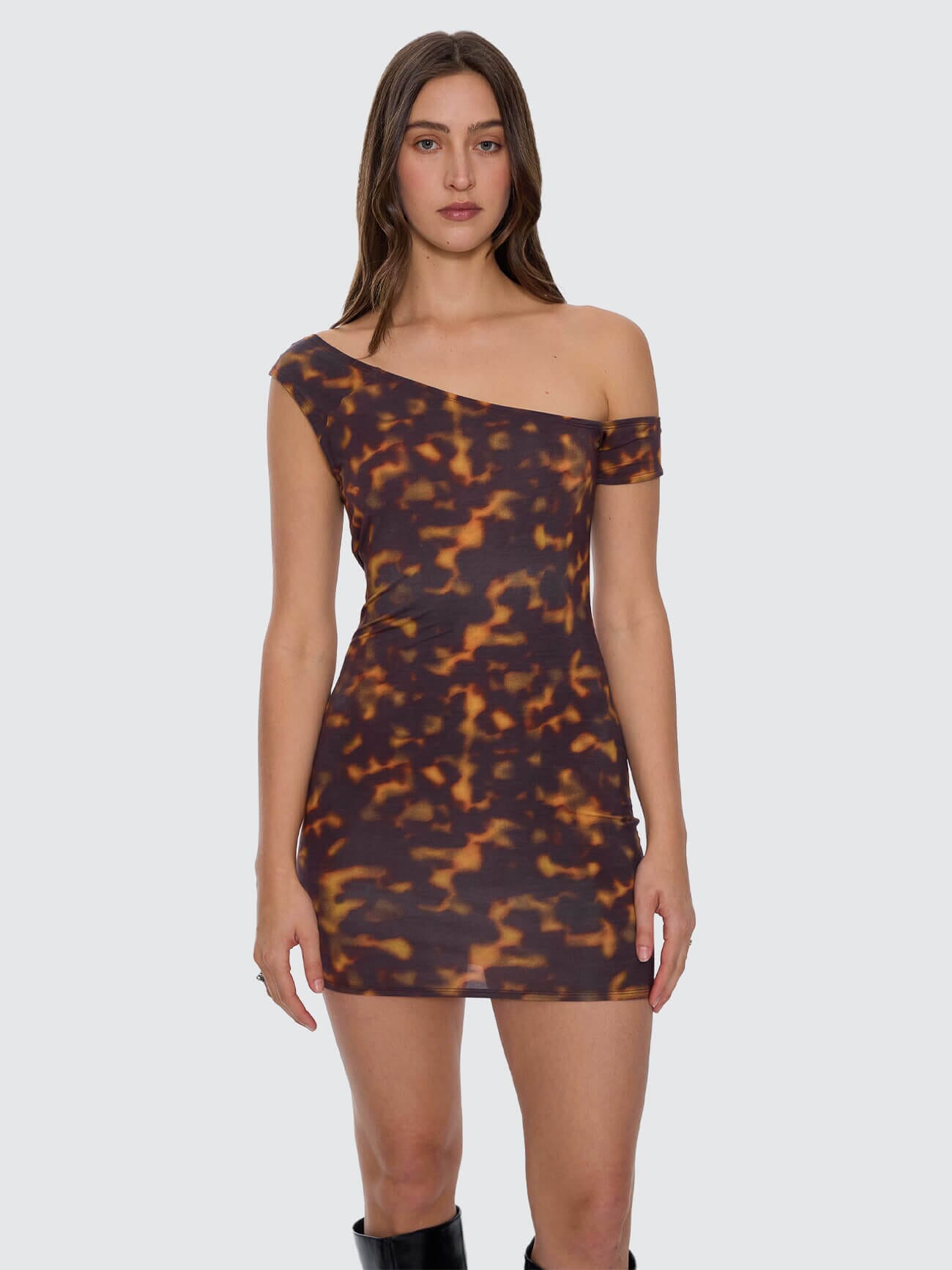 Smokeform Mini Dress - Burnished Gold 4