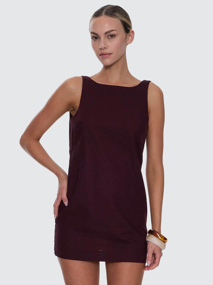 Evelyn Mini Dress - Bitter Chocolate 4