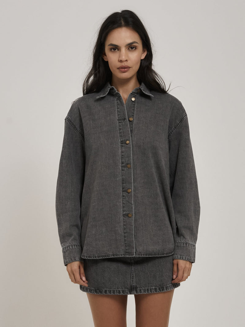 Mia Denim Shirt - Asphalt Grey