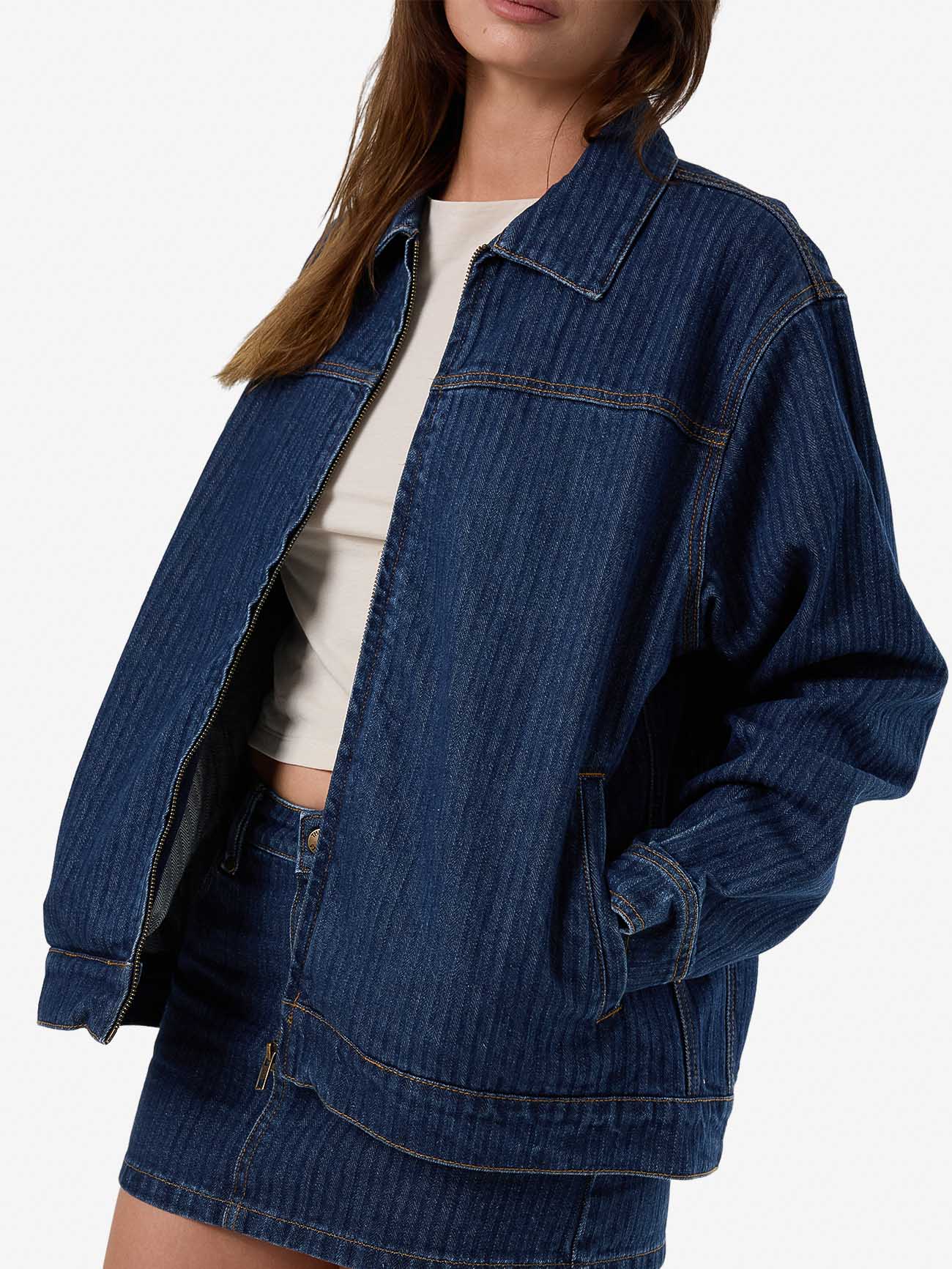 Hayden Jacket - Rib Rinsed Ink 4