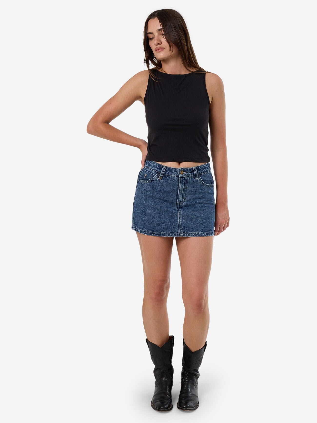 Sophie Skirt - Vintage Rinse Blue 4