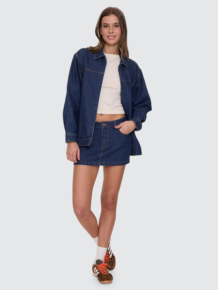 Carmen Skirt - Rib Rinsed Ink 4