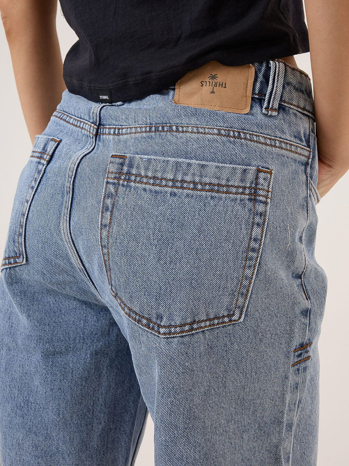 Reagan Slouch Short - Vintage Stone Blue 4