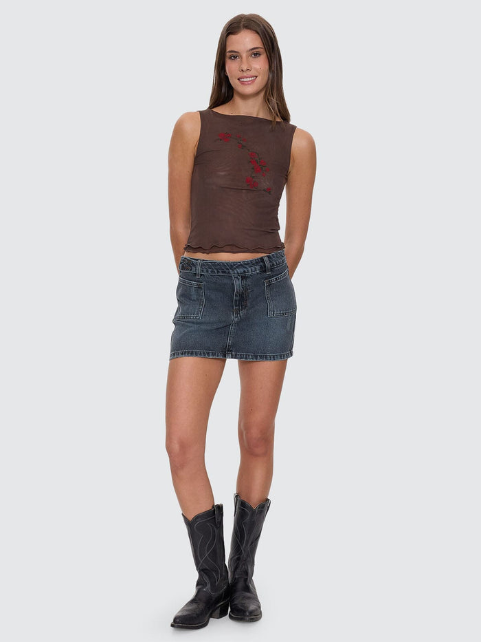 Wyatt Skirt - Metal Blue 4