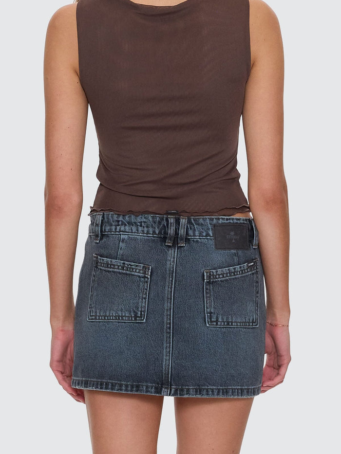 Wyatt Skirt - Metal Blue 4