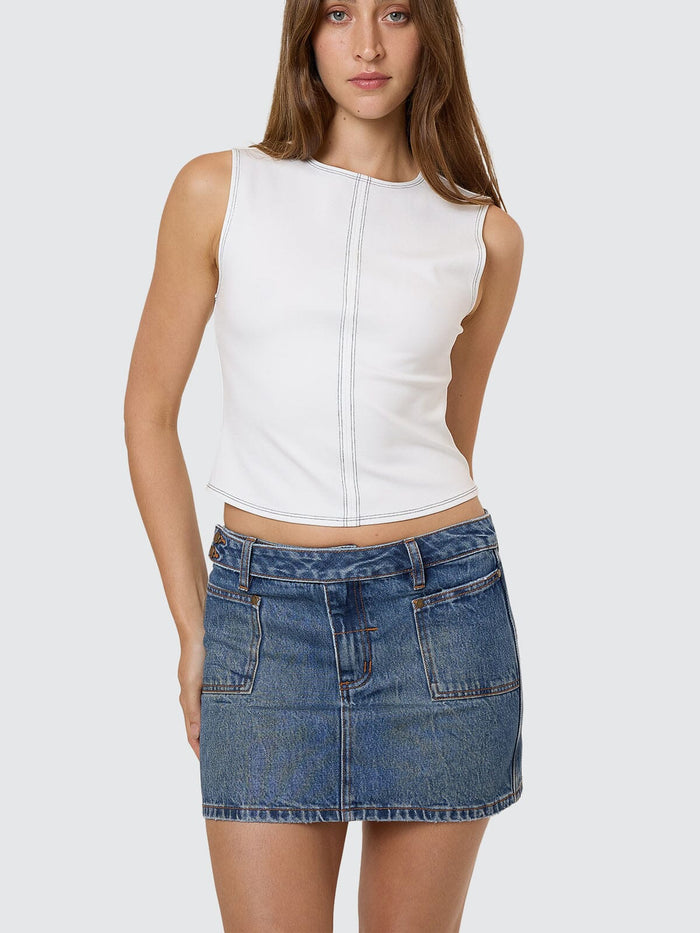 Wyatt Skirt - Vanish Mid Blue 4