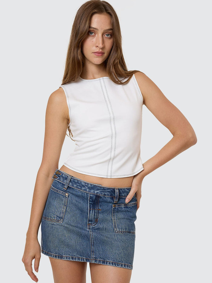 Wyatt Skirt - Vanish Mid Blue 4