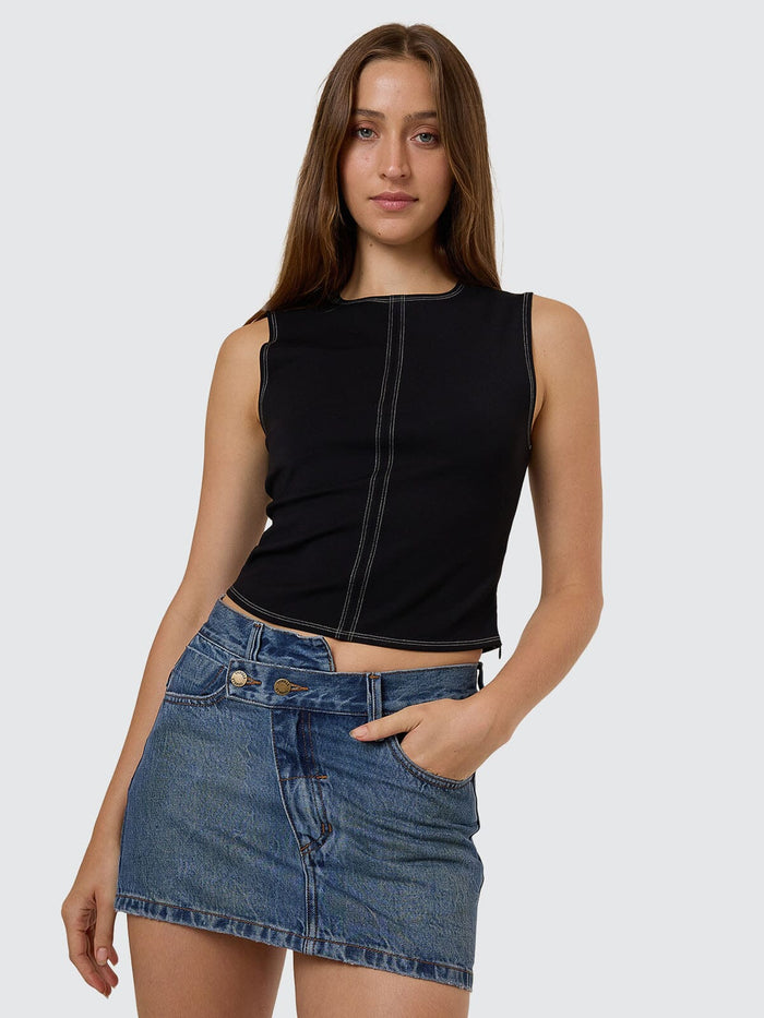 Kai Wrap Skirt - Vanish Mid Blue 4