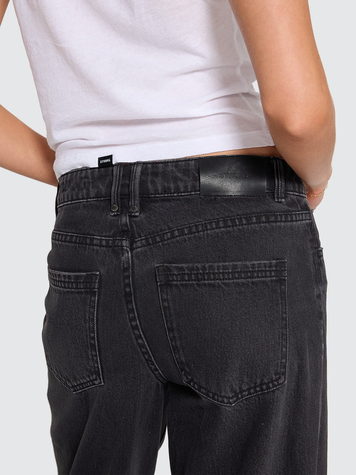 Billie Low Rise Baggy Jean - Aged Black