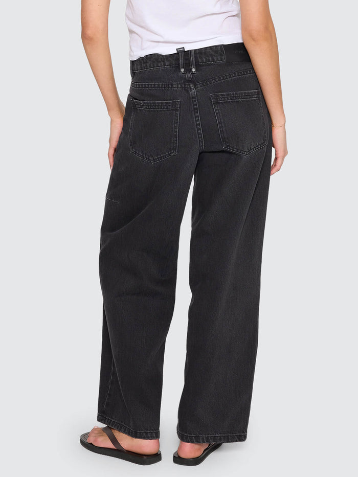Billie Low Rise Baggy Jean - Aged Black