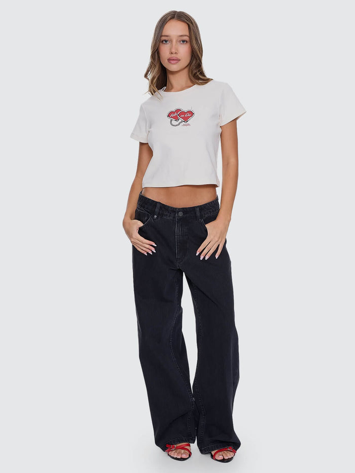 Billie Low Rise Baggy Jean - Aged Black 4