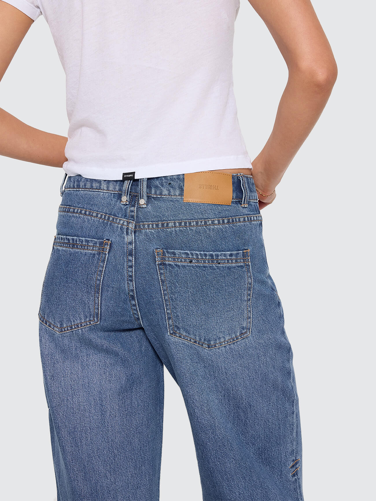 Billie Low Rise Baggy Jean - Darker Dust Blue