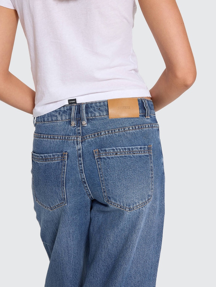 Billie Low Rise Baggy Jean - Darker Dust Blue