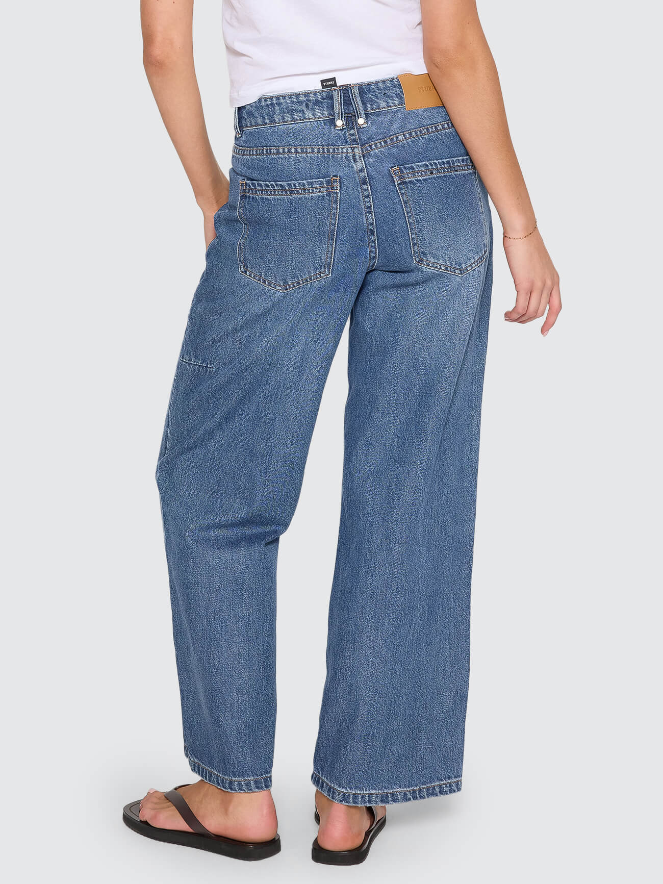 Billie Low Rise Baggy Jean - Darker Dust Blue