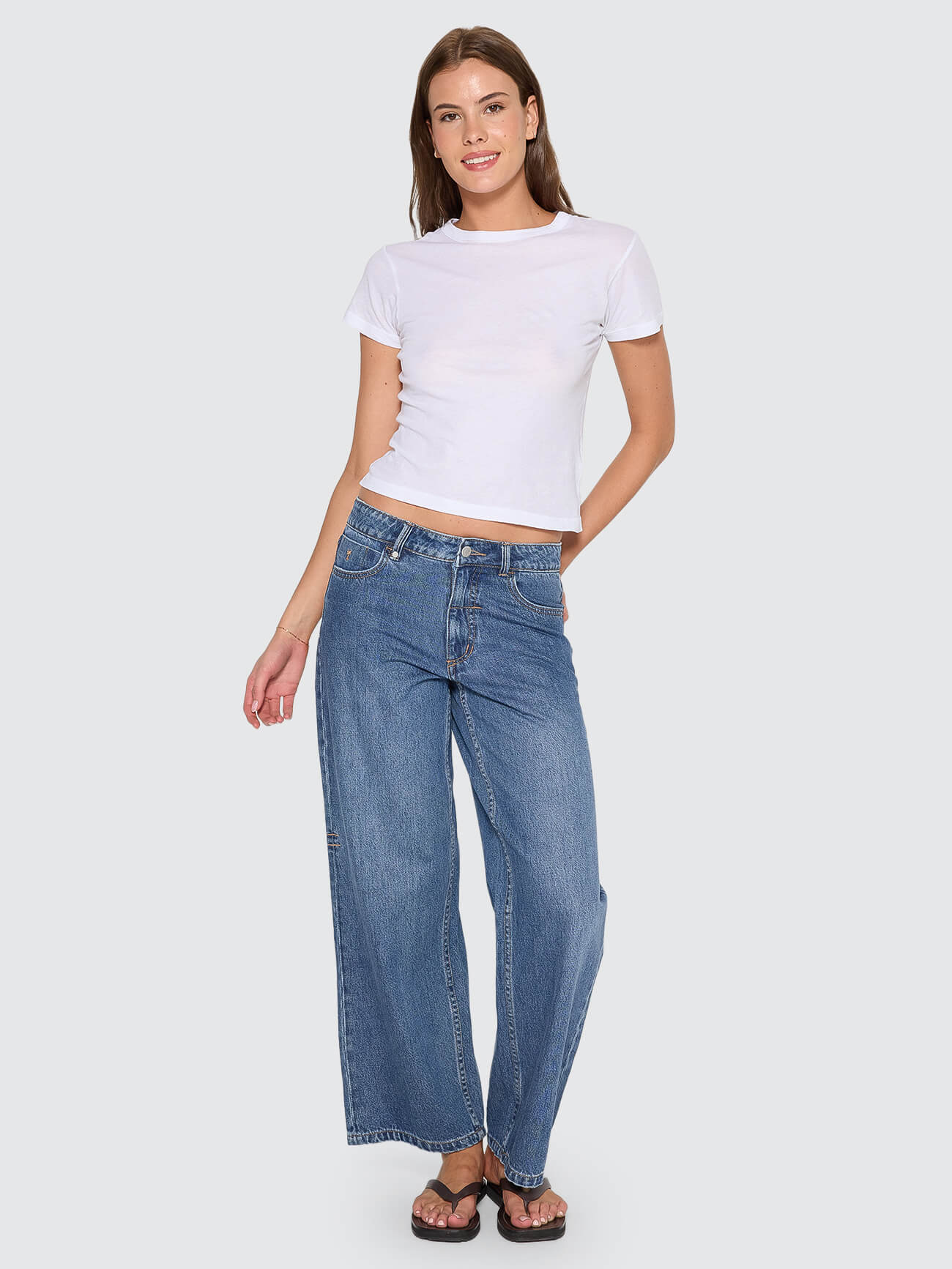 Billie Low Rise Baggy Jean - Darker Dust Blue