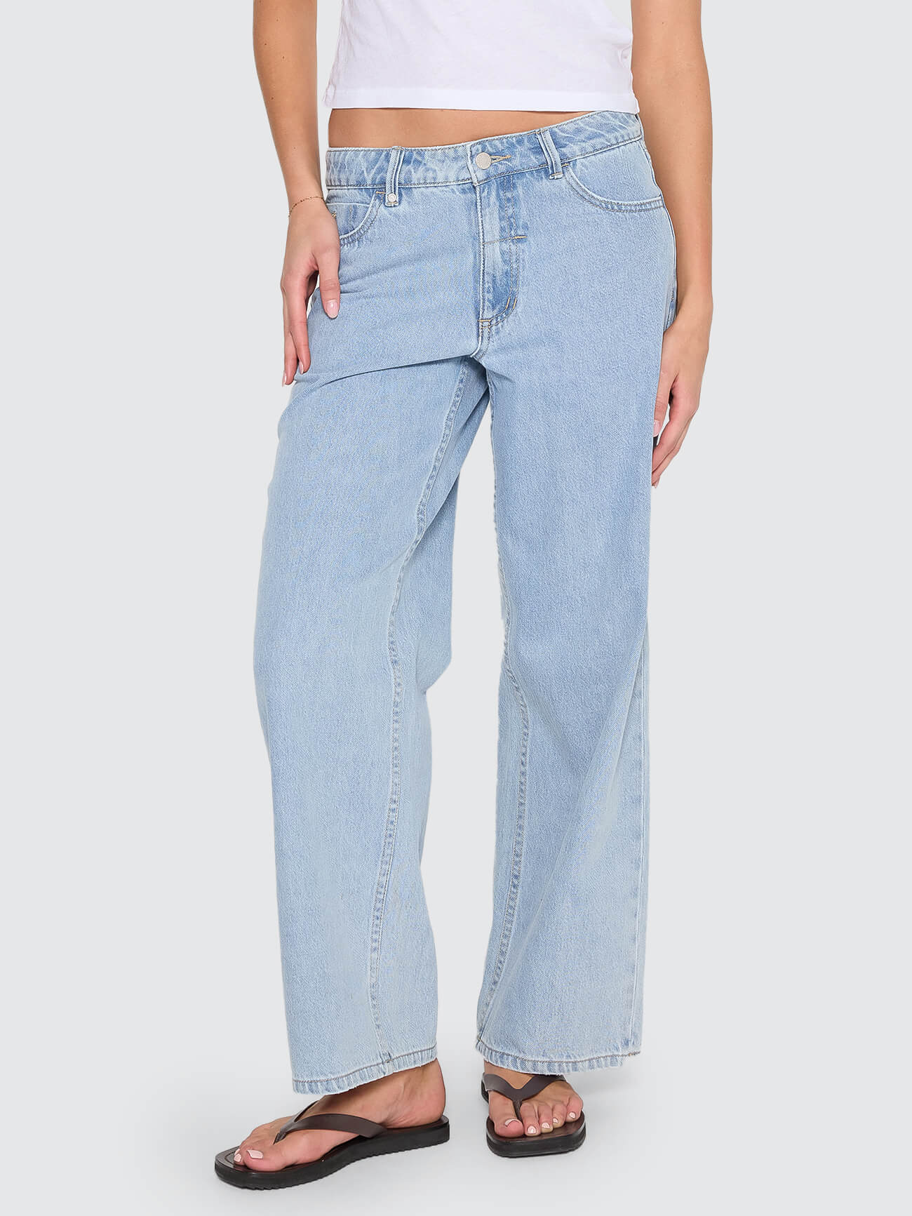 Billie Low Rise Baggy Jean - Ageless Blue