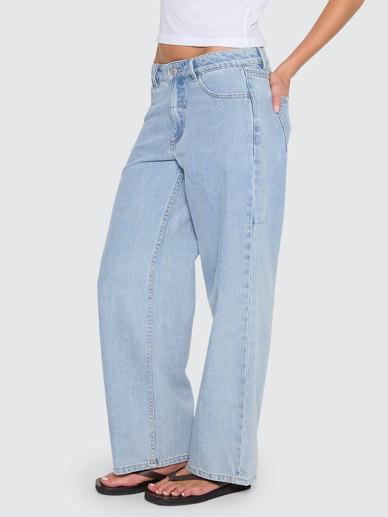 Billie Low Rise Baggy Jean - Ageless Blue